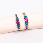 Rhinestone Hoop Earrings E4862