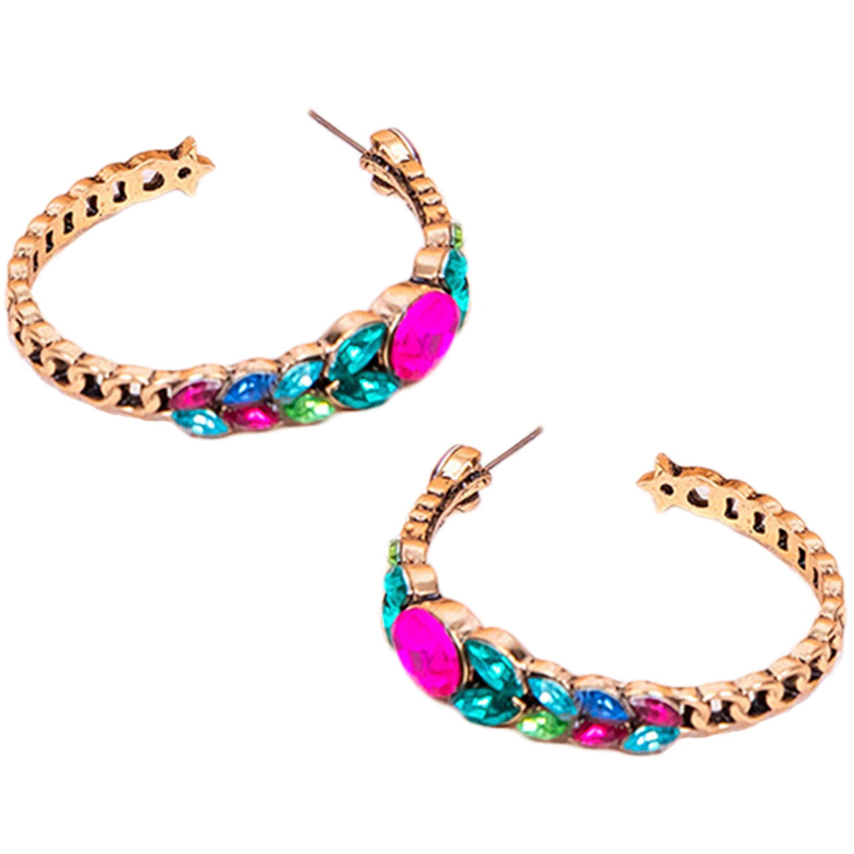 Rhinestone Hoop Earrings E4862