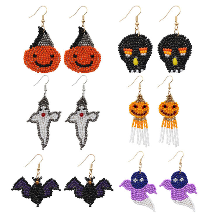 Ghost Seed Beads Earrings E4869