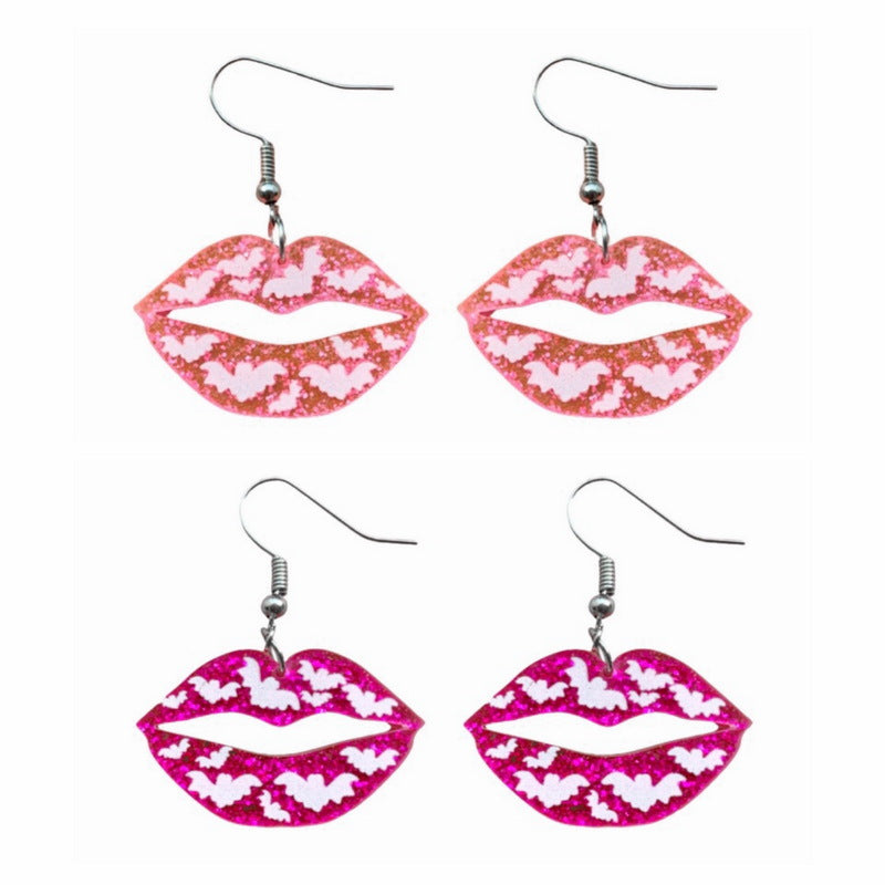 Lip Bat Acrylic Earrings E4890