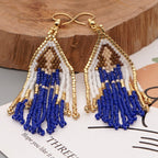 Virgin Mary Seed Bead Tassel Earrings E4925