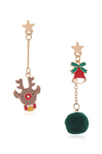 Elk Pompom Alloy Earrings E4937