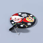 Christmas Santa Claus Circle Acrylic Earrings E4951