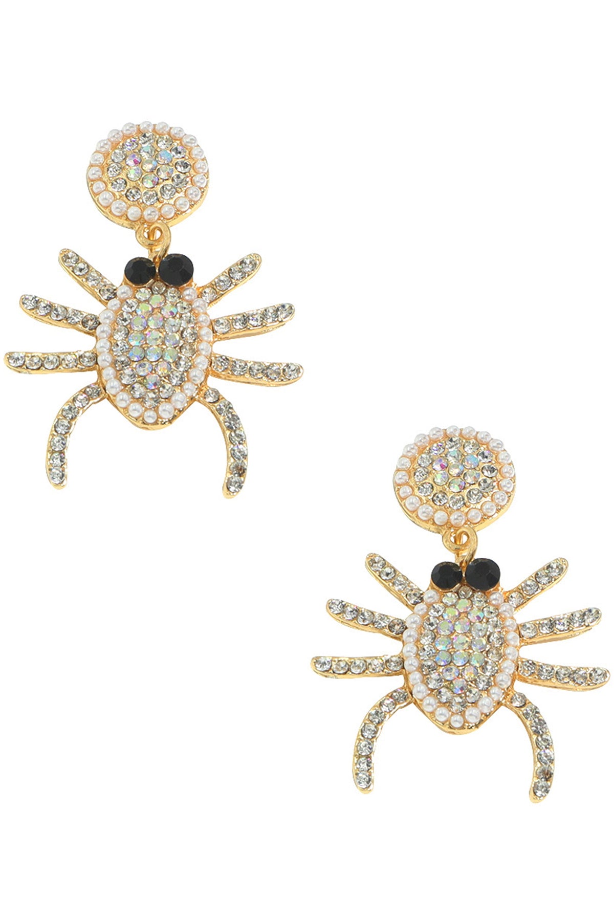 Spider Rhinestone Earrings E4971
