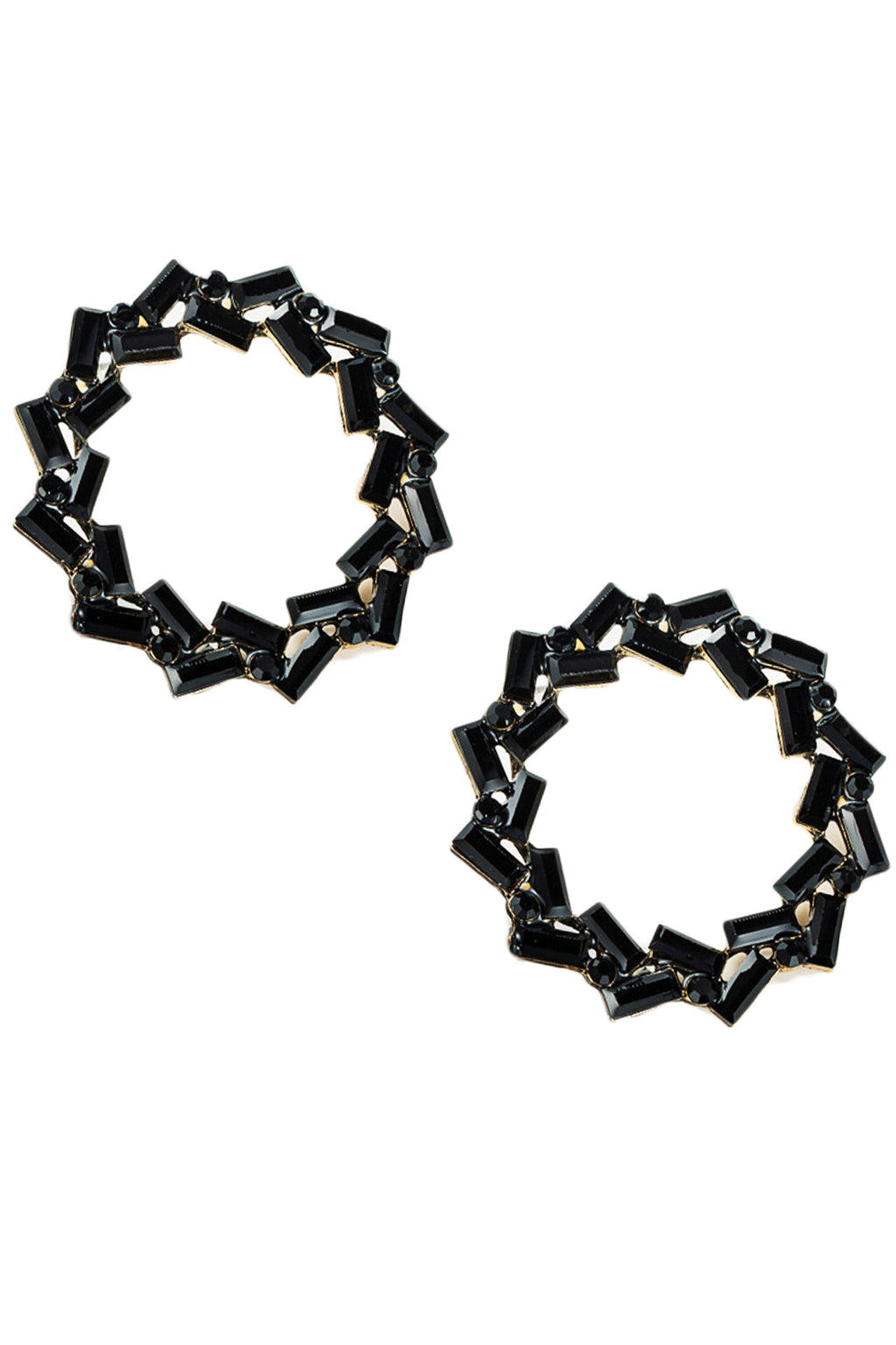Hollow Geometric Round Stud Earrings E4979
