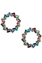 Hollow Geometric Round Stud Earrings E4979