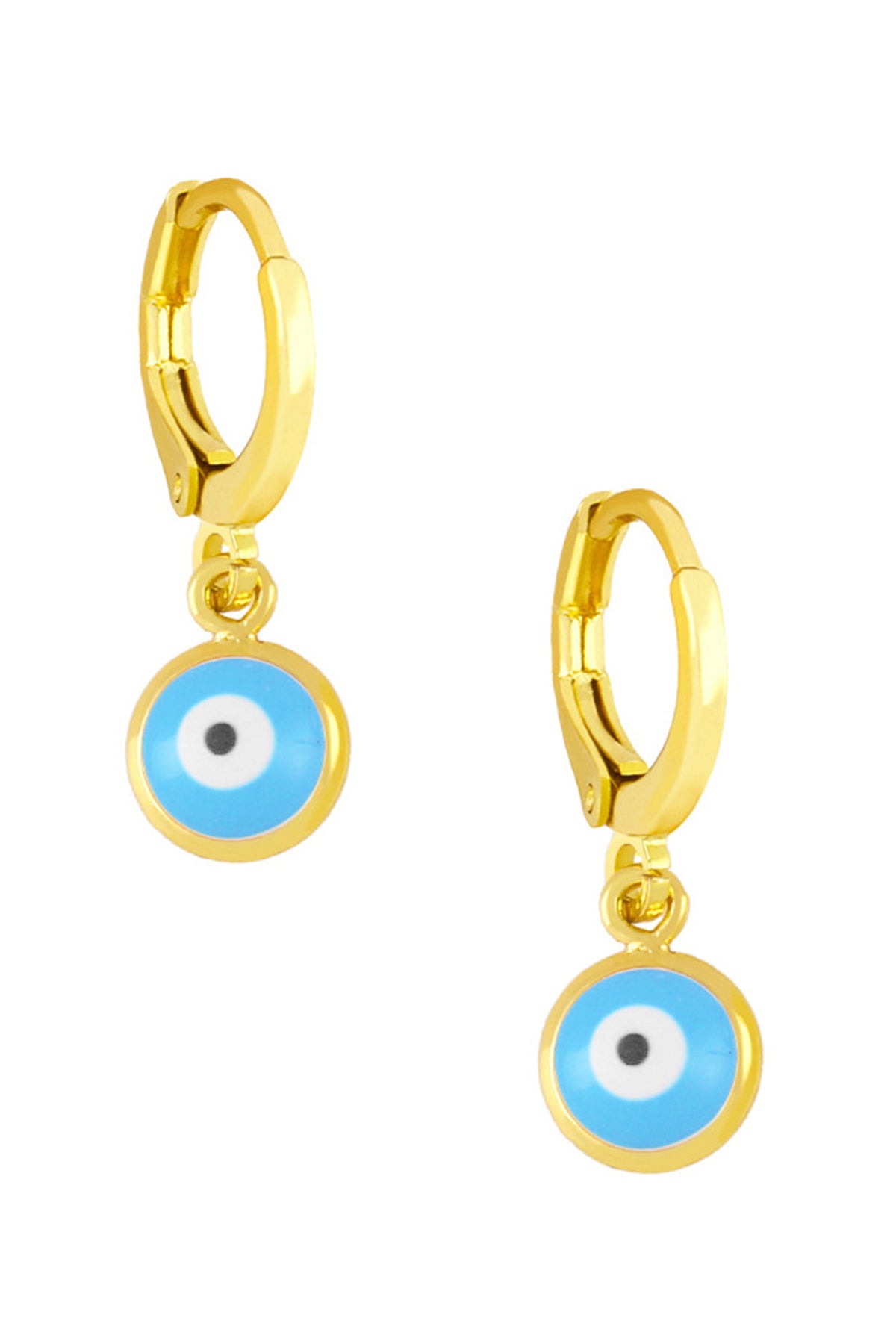 Evil Eye Bead Copper Earrings E5000