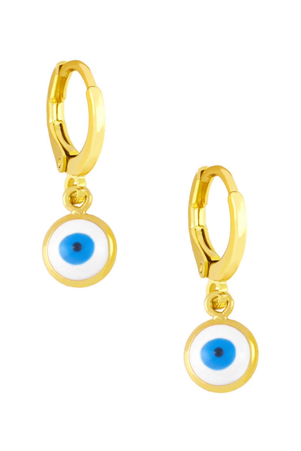 Evil Eye Bead Copper Earrings E5000