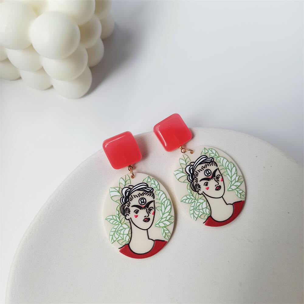 Frida Acrylic Earrings E5015
