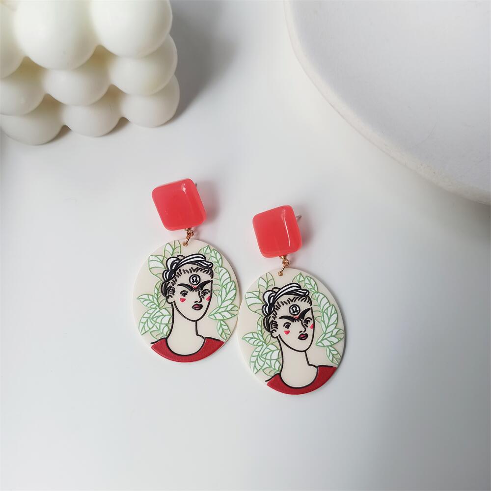 Frida Acrylic Earrings E5015