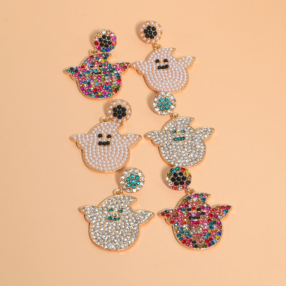 Ghost Rhinestone Earrings E5022