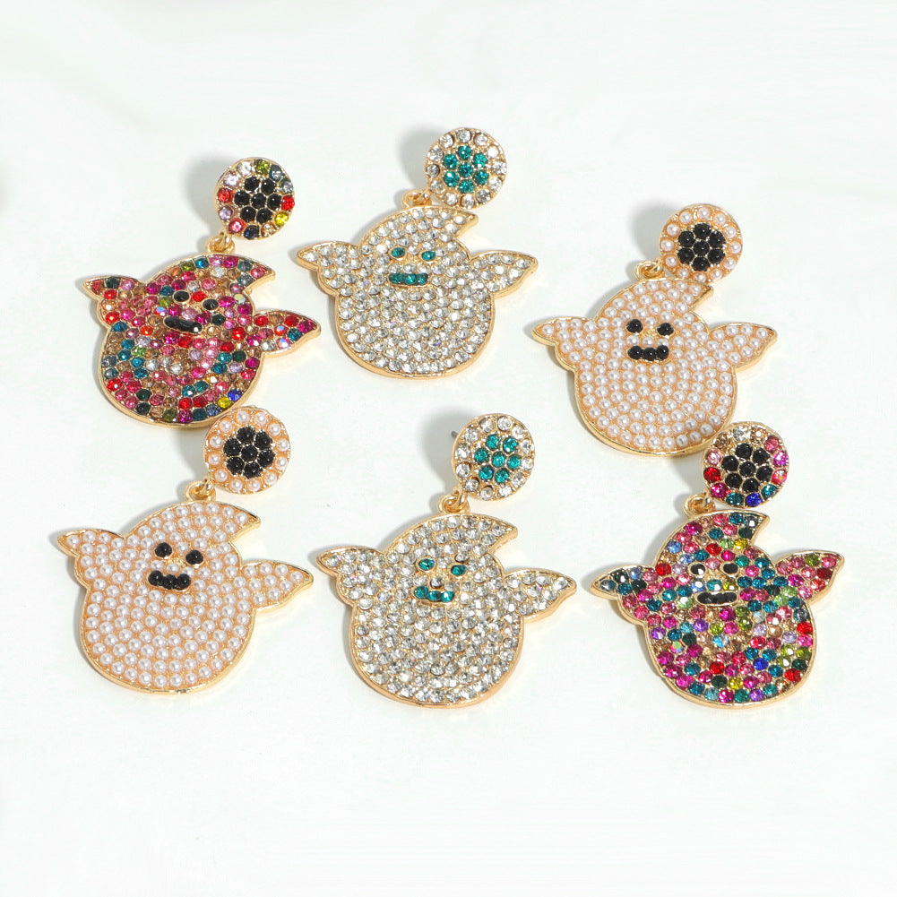 Ghost Rhinestone Earrings E5022