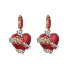 Heart Rhinestone Earrings E5029