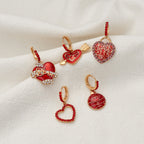 Heart Rhinestone Earrings E5029