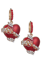 Heart Rhinestone Earrings E5029