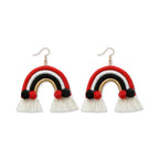 Rainbow Texile Tassel Earrings E5033
