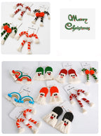Rainbow Texile Tassel Earrings E5033