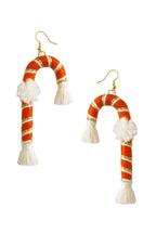 Christmas Crutch Texile Tassel Earrings E5035