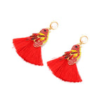 Bird Rhinestone Tassel Earrings E5043