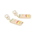 Can Pearl Rhinestone Earrings E5048