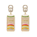 Can Pearl Rhinestone Earrings E5048