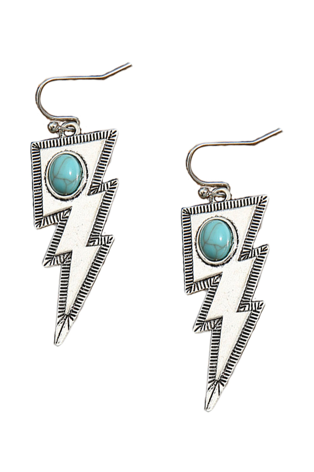 Lightning Turquoise Alloy Earrings E5074