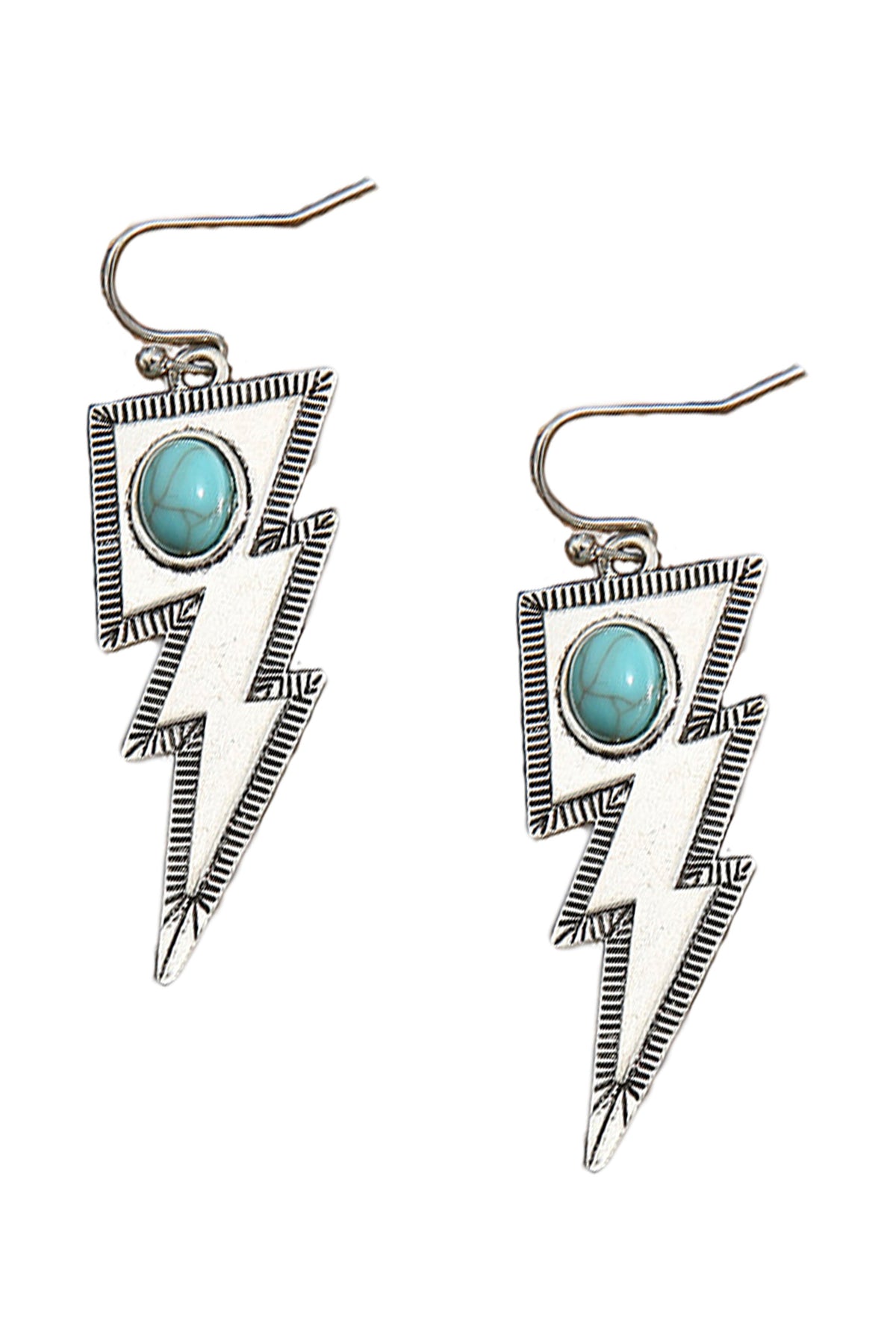 Lightning Turquoise Alloy Earrings E5074