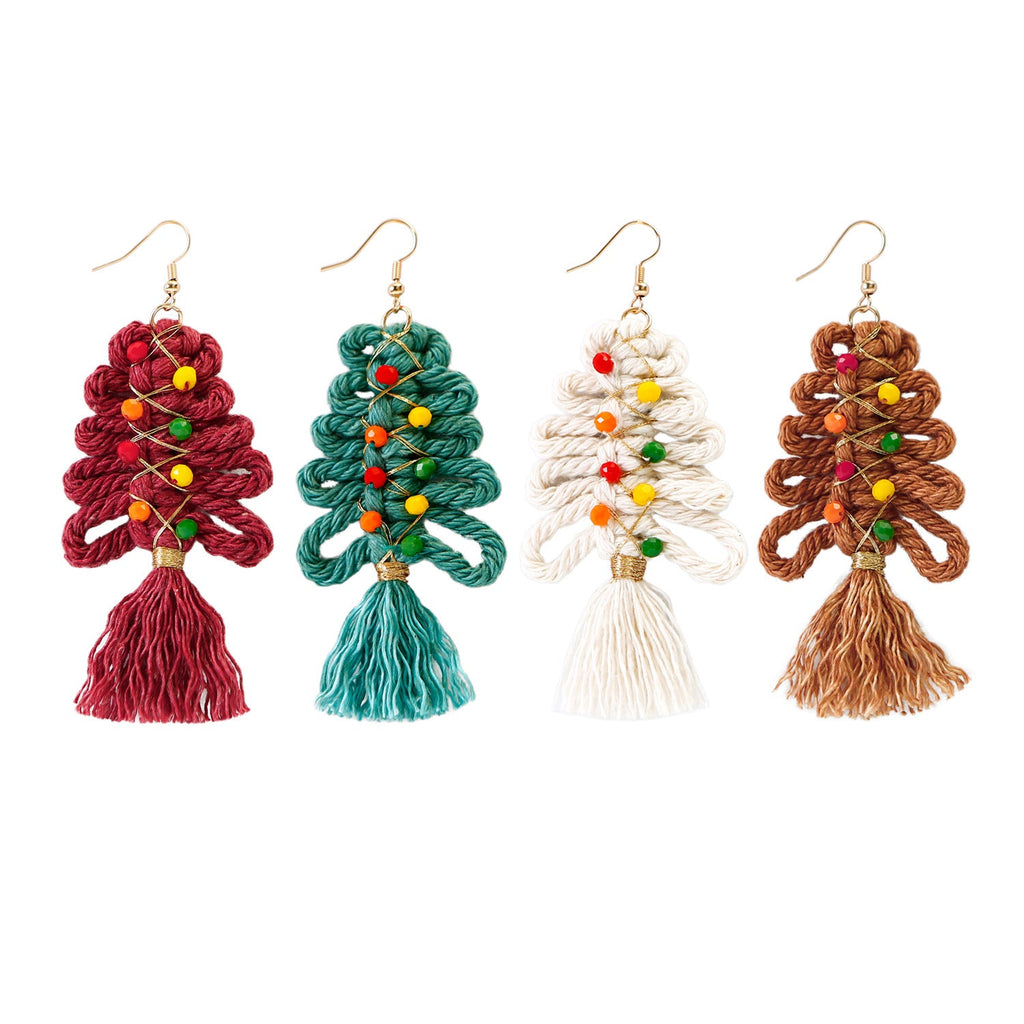 Christmas Tree Tassel Earrings E5085