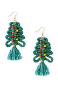 Christmas Tree Tassel Earrings E5085