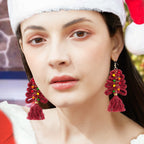 Christmas Tree Tassel Earrings E5085