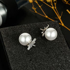 Star Rhinestone Pearl Stud Earrings E5108