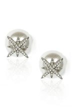 Star Rhinestone Pearl Stud Earrings E5108