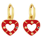 Heart Copper Hoop Earrings E5112