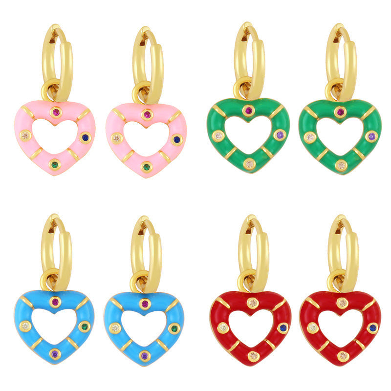 Heart Copper Hoop Earrings E5112