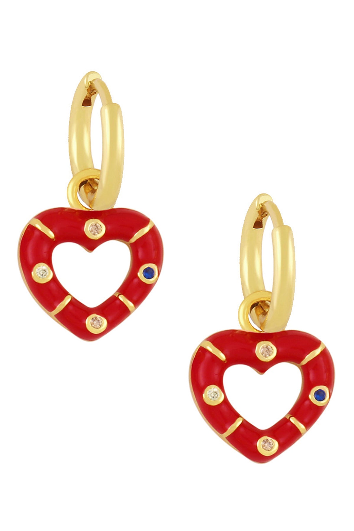 Heart Copper Hoop Earrings E5112