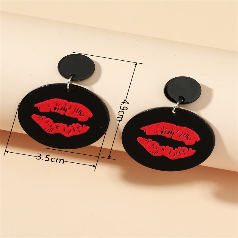 Lip Acrylic Earrings E5161