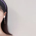 Rose Buttery Chain Clip On Earrings E5203