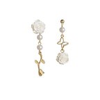 Rose Buttery Chain Clip On Earrings E5203