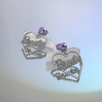 Heart Rhinestone Earrings E5215