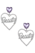 Heart Rhinestone Earrings E5215