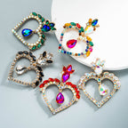 Heart Rhinestone Earrings E5222