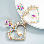 Heart Rhinestone Earrings E5222