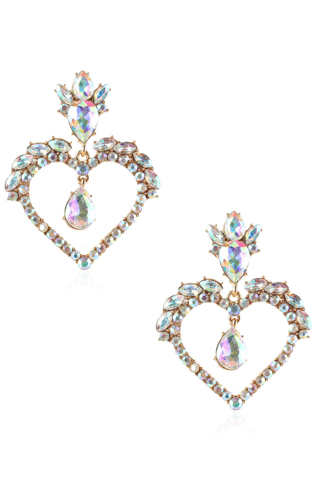 Heart Rhinestone Earrings E5222