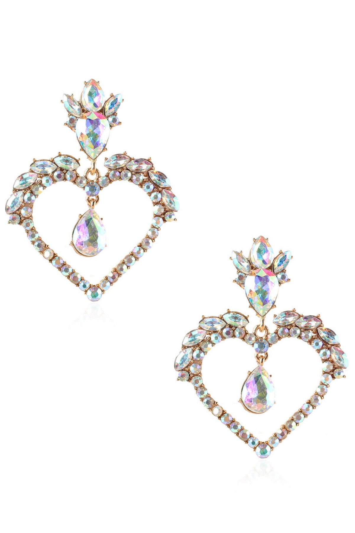 Heart Rhinestone Earrings E5222
