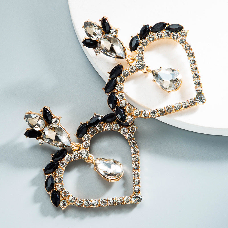 Heart Rhinestone Earrings E5222