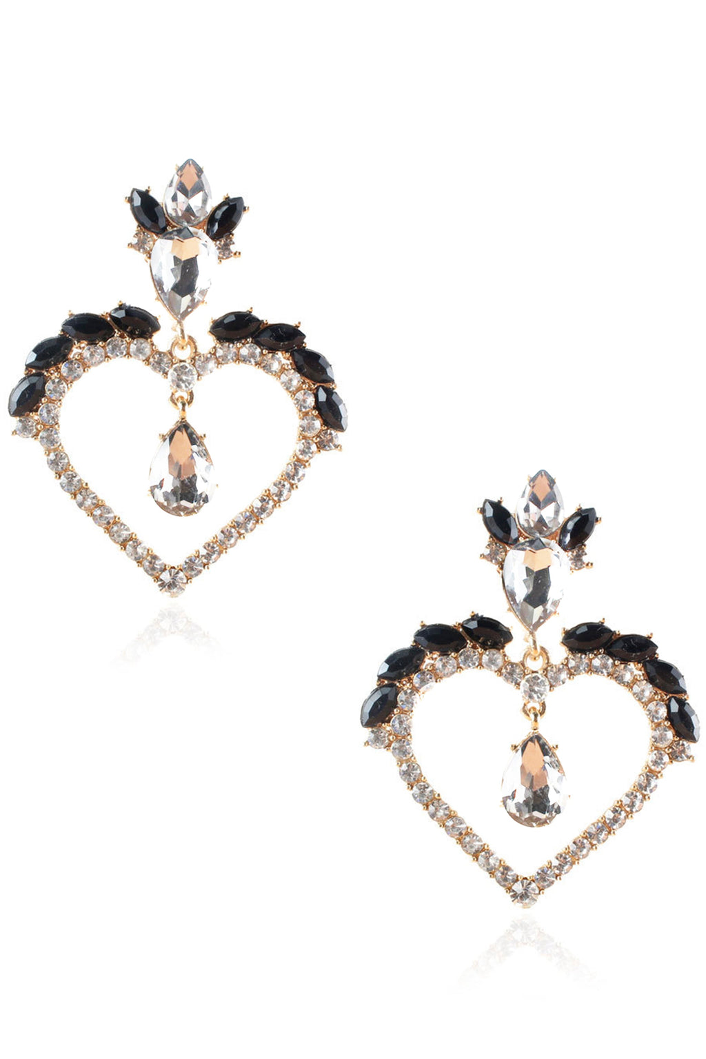 Heart Rhinestone Earrings E5222