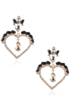 Heart Rhinestone Earrings E5222