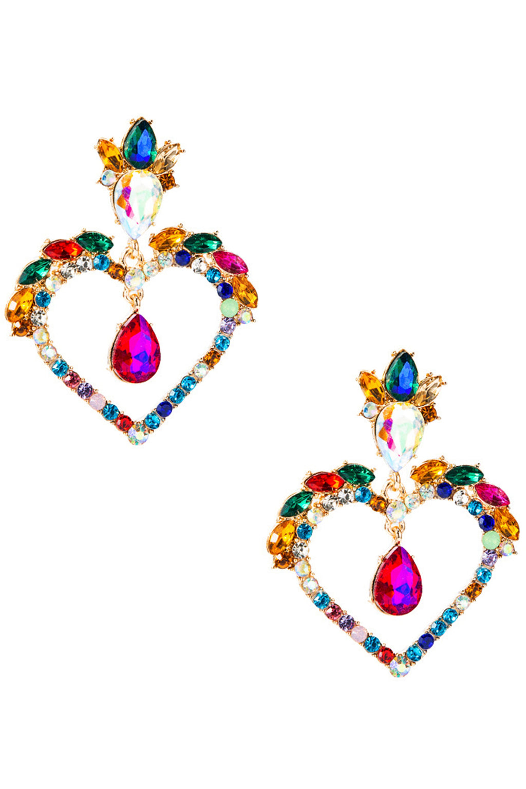 Heart Rhinestone Earrings E5222