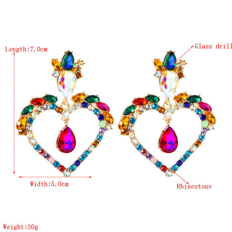Heart Rhinestone Earrings E5222