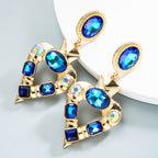 Heart Rhinestone Alloy Earrings E5223